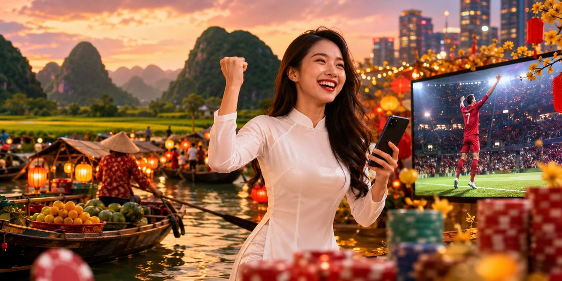 Cảnh casino Việt Nam tại Ninh Bình với trang phục truyền thống